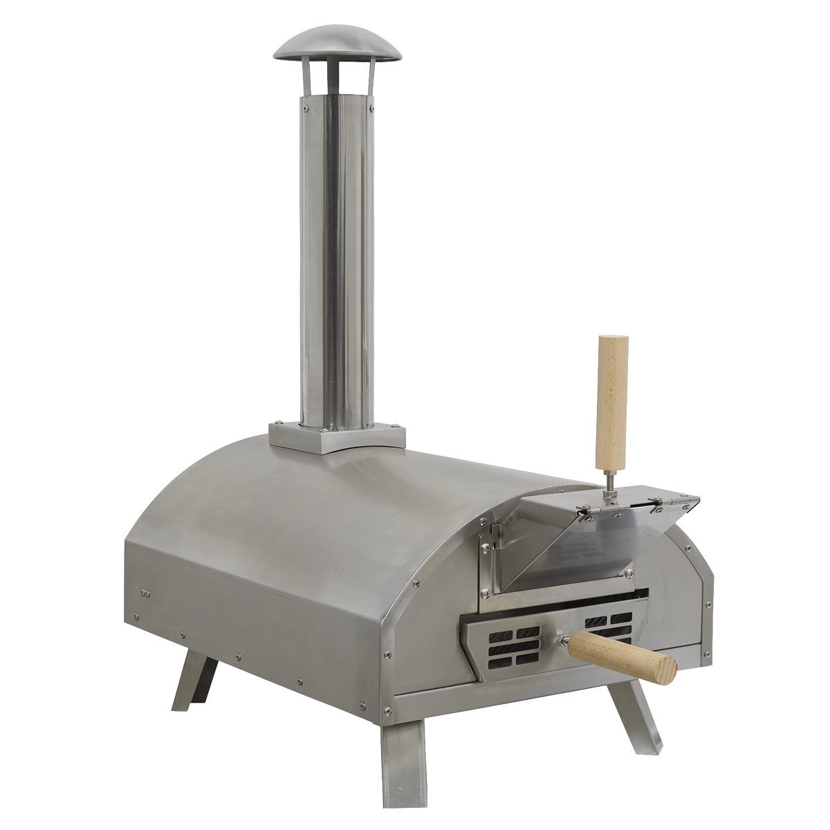 Dellonda Wood-Fired Pizza Oven 14" - Stainless Steel
