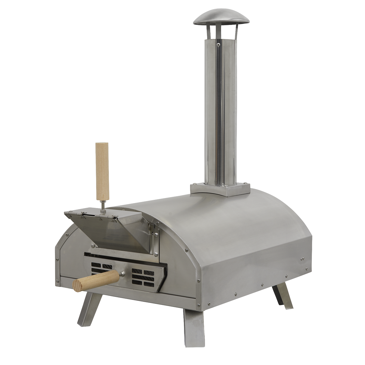 Dellonda Wood-Fired Pizza Oven 14" - Stainless Steel