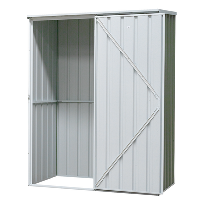 Dellonda Galvanized Steel Storage Shed with Pent Style Roof - Green