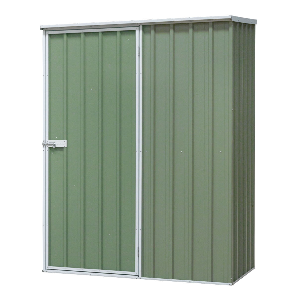 Dellonda Galvanized Steel Storage Shed with Pent Style Roof - Green