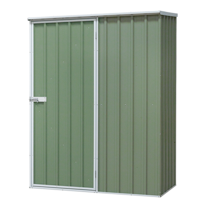 Dellonda Galvanized Steel Storage Shed with Pent Style Roof - Green