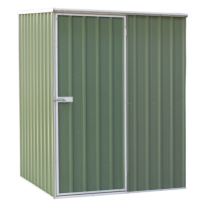 Dellonda Galvanized Steel Storage Shed with Pent Style Roof - Green