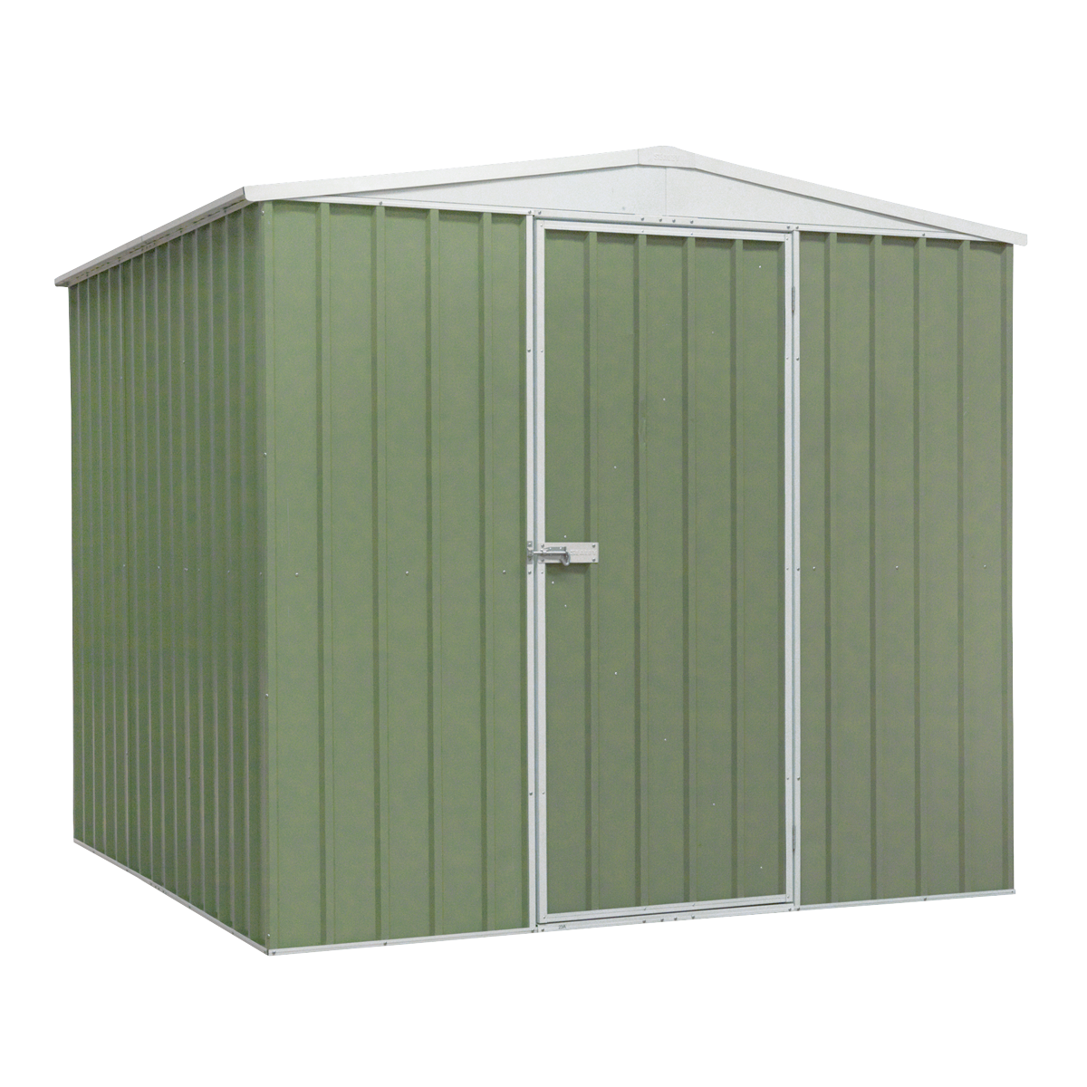 Dellonda Galvanized Steel Storage Shed with Pent Style Roof - Green