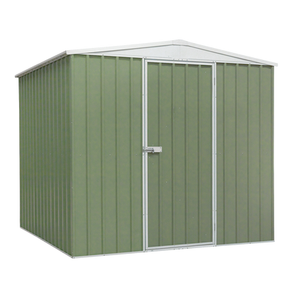 Dellonda Galvanized Steel Storage Shed with Pent Style Roof - Green
