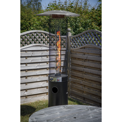 Dellonda Gas Patio Heater 13kW for Commercial & Domestic Use, Black