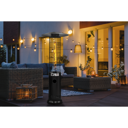 Dellonda Gas Patio Heater 13kW for Commercial & Domestic Use, Black