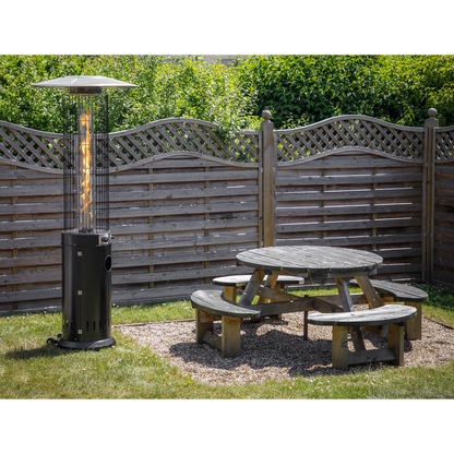 Dellonda Gas Patio Heater 13kW for Commercial & Domestic Use, Black