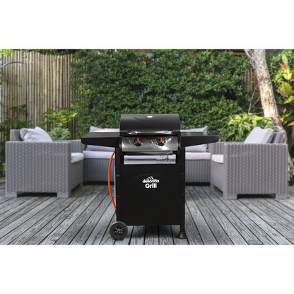 Dellonda 2 Burner Gas BBQ Grill with Piezo Ignition & Thermometer