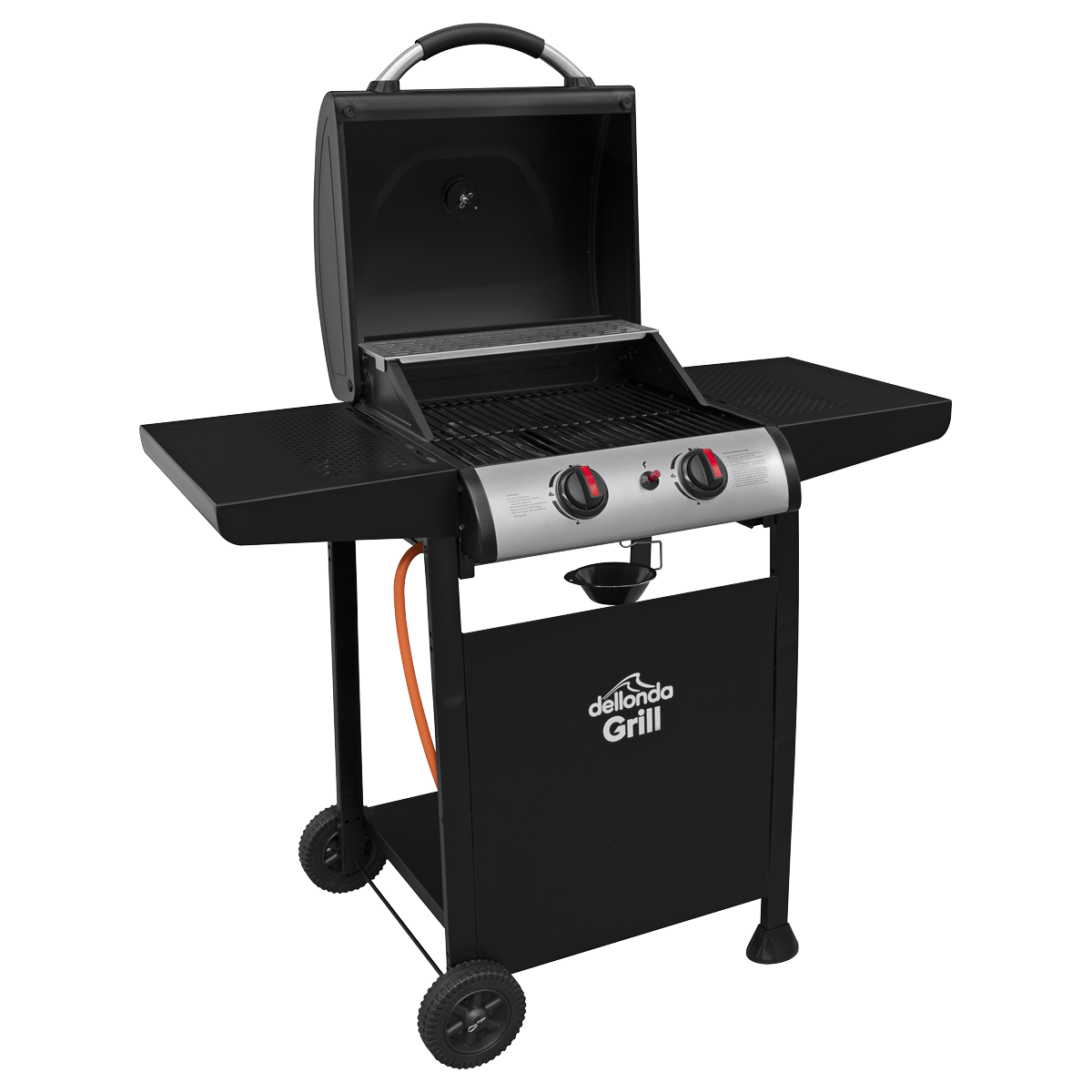 Dellonda 2 Burner Gas BBQ Grill with Piezo Ignition & Thermometer