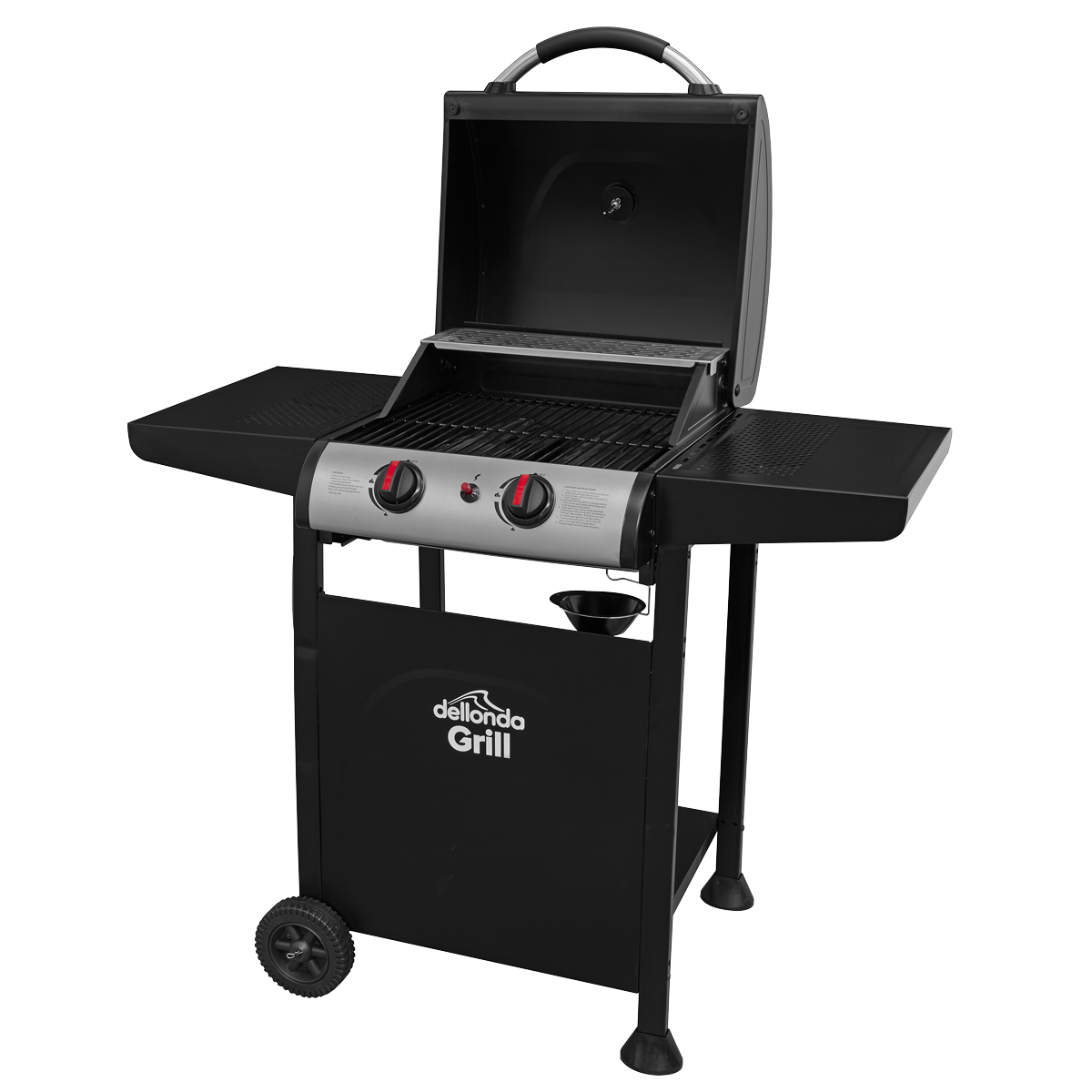 Dellonda 2 Burner Gas BBQ Grill with Piezo Ignition & Thermometer
