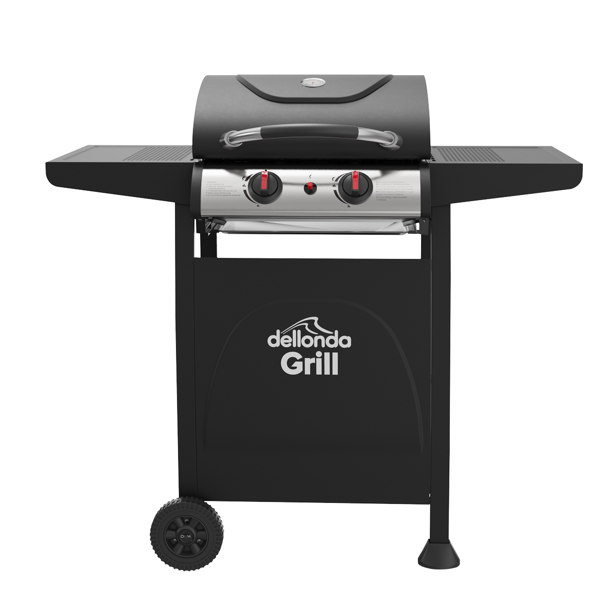 Dellonda 2 Burner Gas BBQ Grill with Piezo Ignition & Thermometer