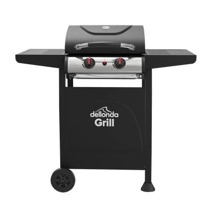 Dellonda 2 Burner Gas BBQ Grill with Piezo Ignition & Thermometer
