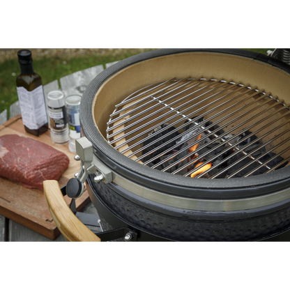 Dellonda Deluxe 16"(40cm) Ceramic Kamado Style BBQ