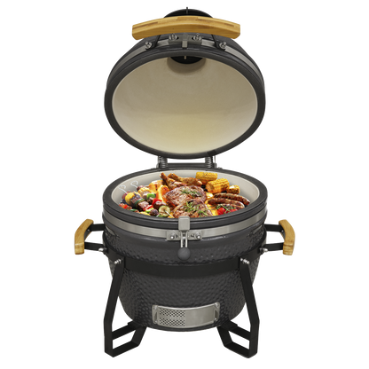 Dellonda Deluxe 16"(40cm) Ceramic Kamado Style BBQ