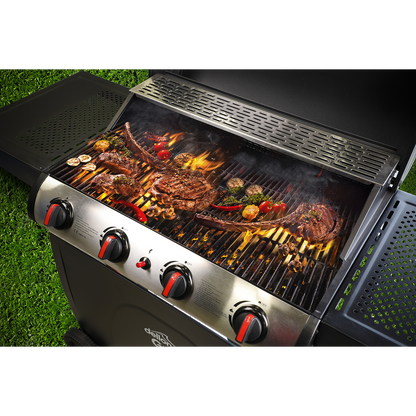 Dellonda 4 Burner Gas BBQ Grill with Piezo Ignition & Thermometer