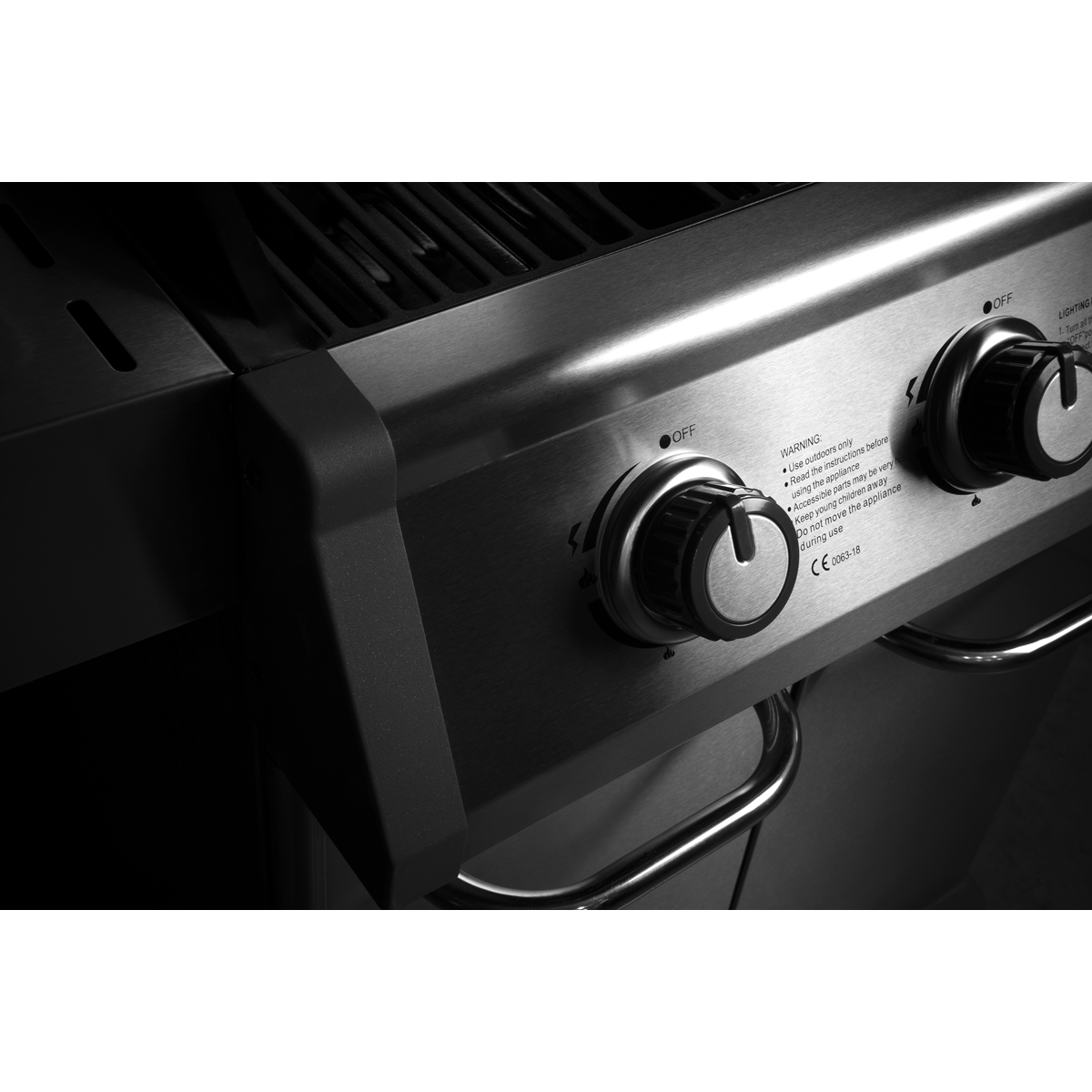 Dellonda 3 Burner Deluxe Gas BBQ Grill with Piezo Ignition & Thermometer - Stainless Steel