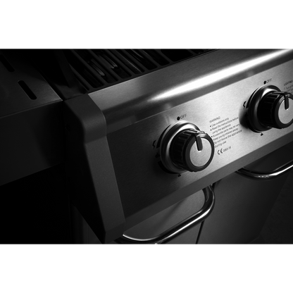 Dellonda 3 Burner Deluxe Gas BBQ Grill with Piezo Ignition & Thermometer - Stainless Steel