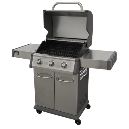 Dellonda 3 Burner Deluxe Gas BBQ Grill with Piezo Ignition & Thermometer - Stainless Steel
