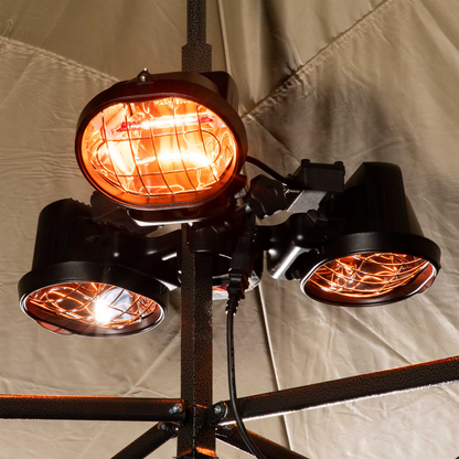 Dellonda Folding Parasol/Gazebo/Patio Infrared Heater