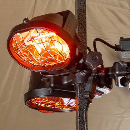 Dellonda Folding Parasol/Gazebo/Patio Infrared Heater
