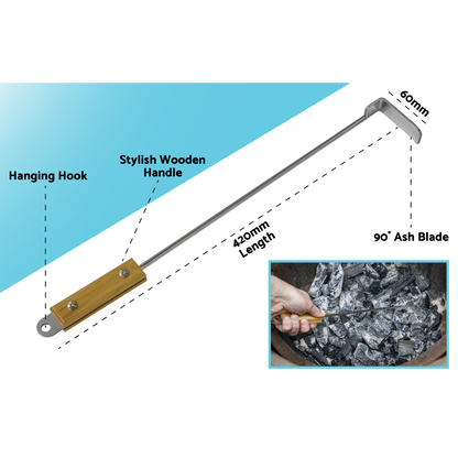 Dellonda Ash Scraper Tool for Kamado BBQs
