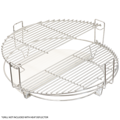 Dellonda Halfmoon Ceramic Heat Deflector Plates for Kamado BBQs 15"(38cm) 2pc