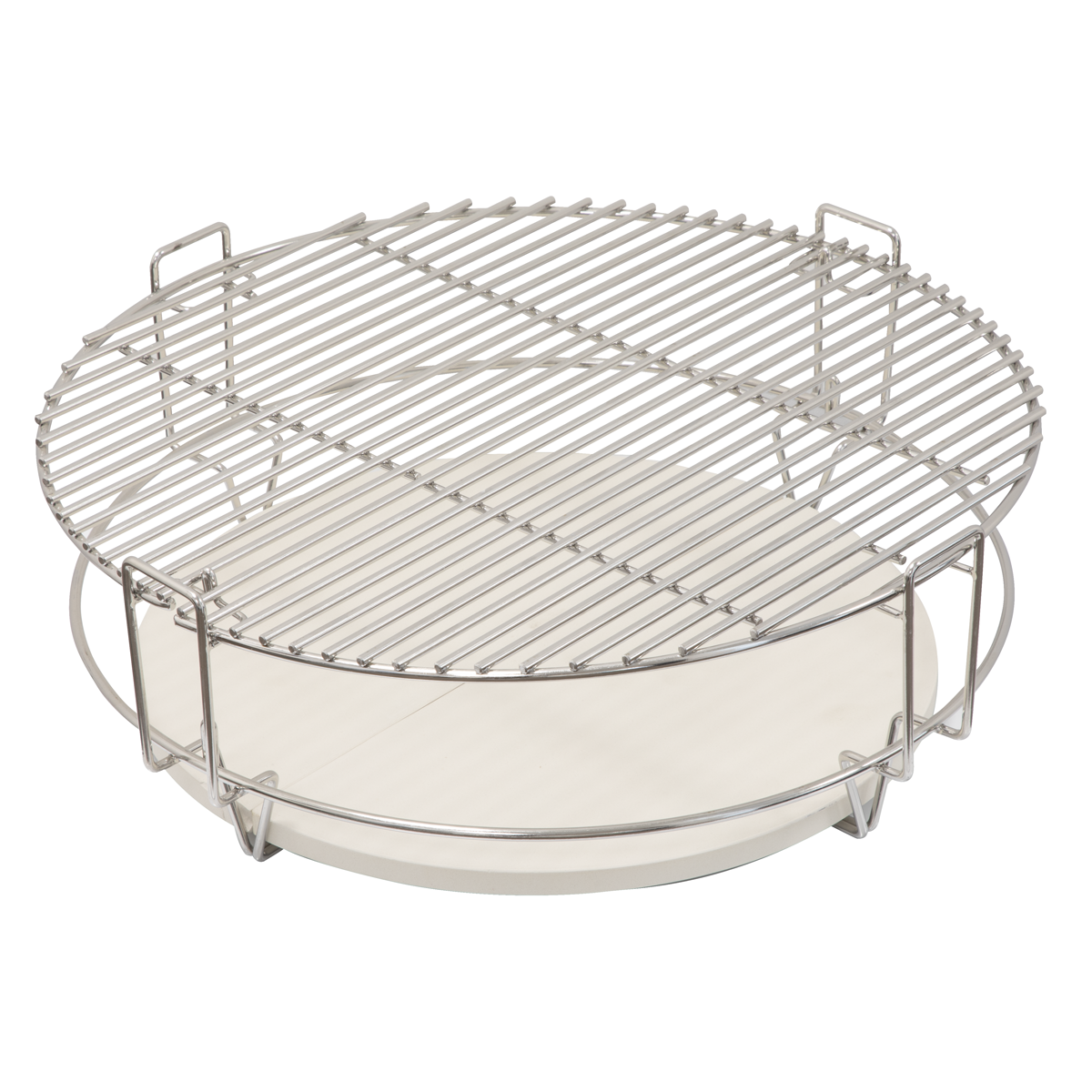 Dellonda Halfmoon Ceramic Heat Deflector Plates for Kamado BBQs 15"(38cm) 2pc