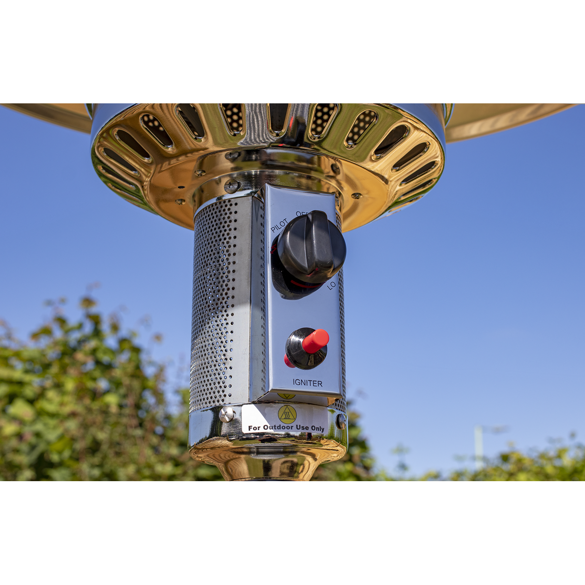 Dellonda Outdoor Garden Gas Patio Heater 13kW Commercial & Domestic Use, Stainless Steel
