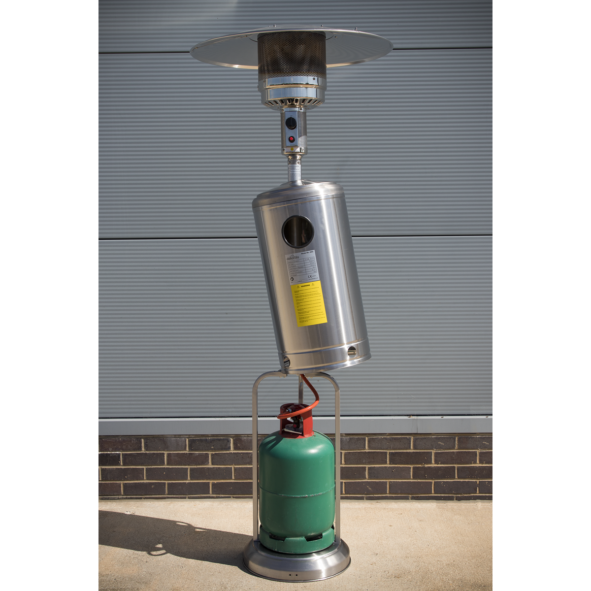 Dellonda Outdoor Garden Gas Patio Heater 13kW Commercial & Domestic Use, Stainless Steel