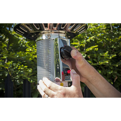 Dellonda Outdoor Garden Gas Patio Heater 13kW Commercial & Domestic Use, Stainless Steel