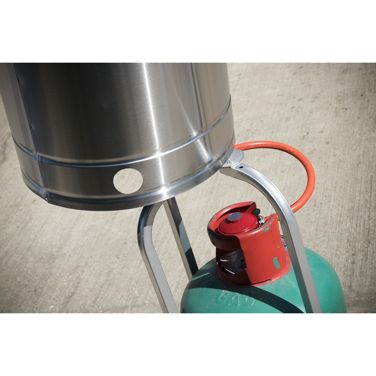 Dellonda Outdoor Garden Gas Patio Heater 13kW Commercial & Domestic Use, Stainless Steel