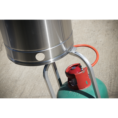 Dellonda Outdoor Garden Gas Patio Heater 13kW Commercial & Domestic Use, Stainless Steel
