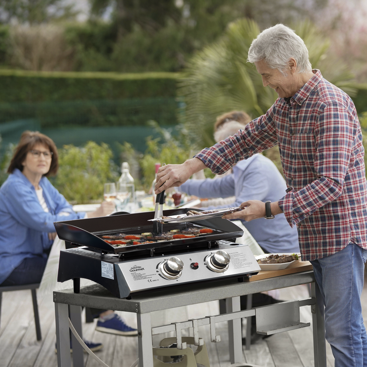 Dellonda 2 Burner Portable Gas Plancha