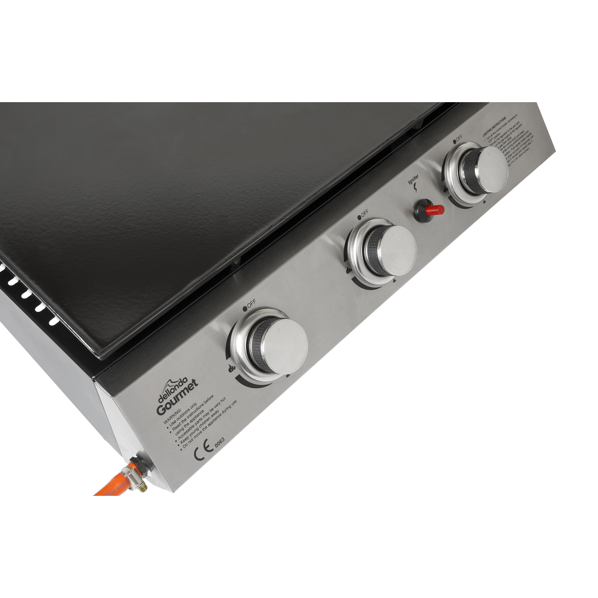 Dellonda 3 Burner Portable Gas Plancha