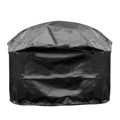 Dellonda Deluxe 2-in-1 Outdoor Fire Pit/Coffee Table with Drawstring Cover 93cm Antique Bronze Effect