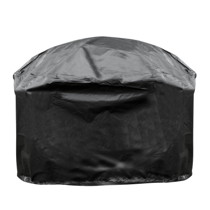 Dellonda 30" Deluxe Traditional Style Fire Pit, Fireplace, Outdoor Heater with Fire Poker , Safety Mesh Screen & Drawstring Cover - Slate Top