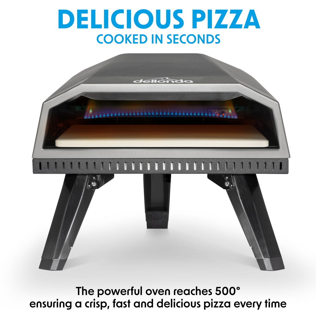 Dellonda Gas Pizza Oven with Water-Resistant Cover/Carry Bag & 12" Pizza Peel