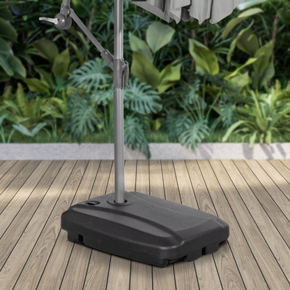 Dellonda Fillable Parasol Base with Wheels, Water/Sand Fill 60L