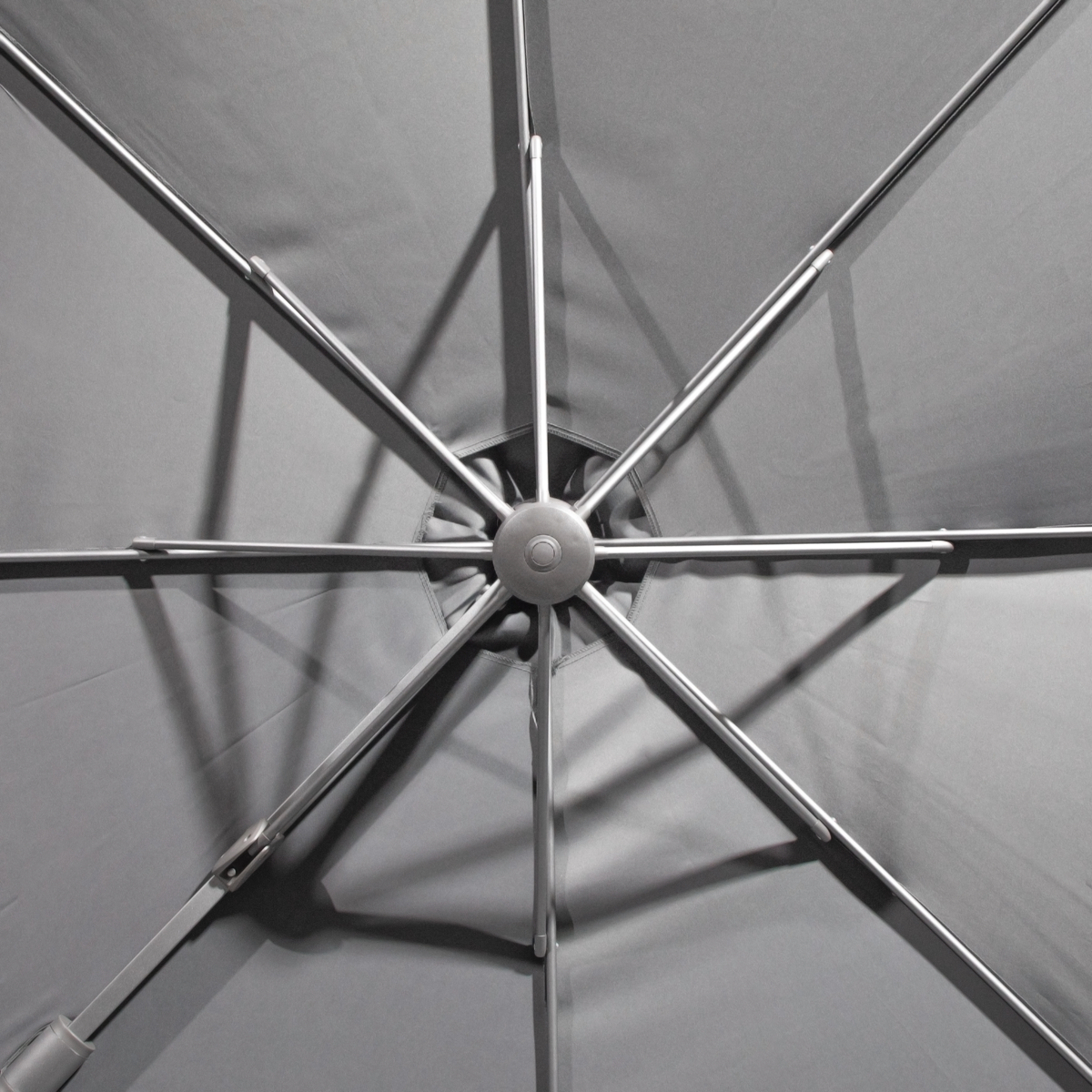 Dellonda Cantilever Parasol with 360° Rotation, Tilt & Cover 3m - Grey