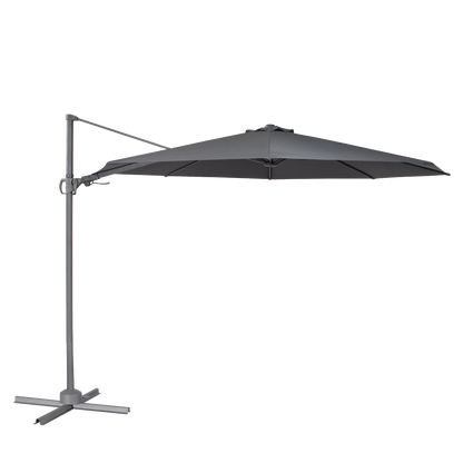 Dellonda Cantilever Parasol with 360° Rotation, Tilt & Cover 3m - Grey
