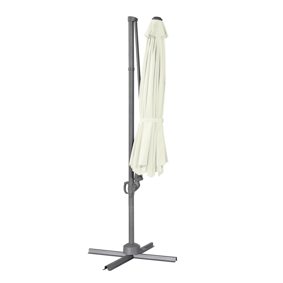 Dellonda Cantilever Parasol with 360° Rotation, Tilt & Cover 3m - Cream