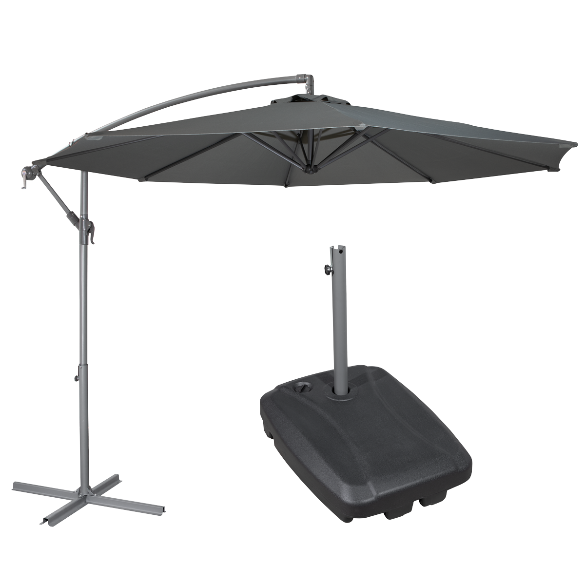 Dellonda Banana Parasol with Cover & Base 3m