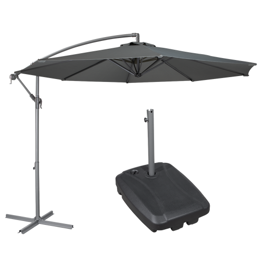 Dellonda Banana Parasol with Cover & Base 3m