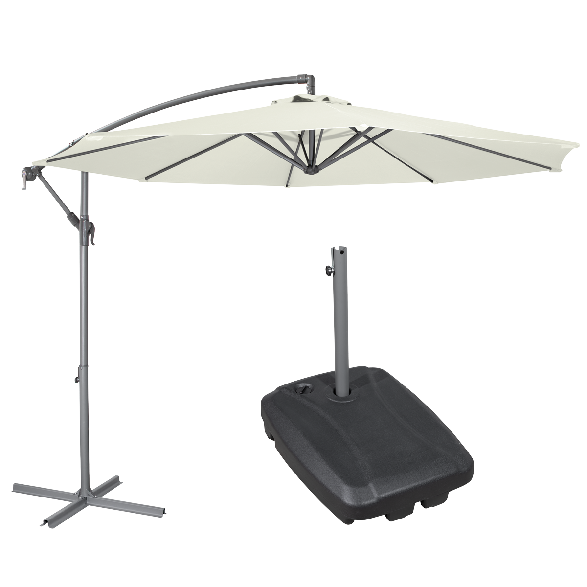Dellonda Banana Parasol with Cover & Base 3m