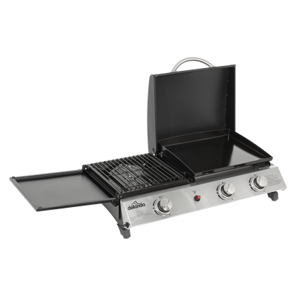 Dellonda 3 Burner Stainless Steel Portable Gas Plancha/Grill 8.5kW