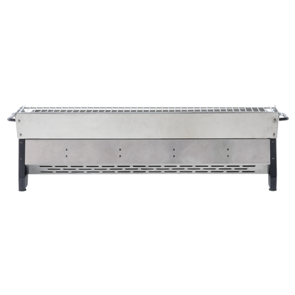 Dellonda 4 Burner Stainless Steel Portable Gas Plancha with Warming Rack 10kW