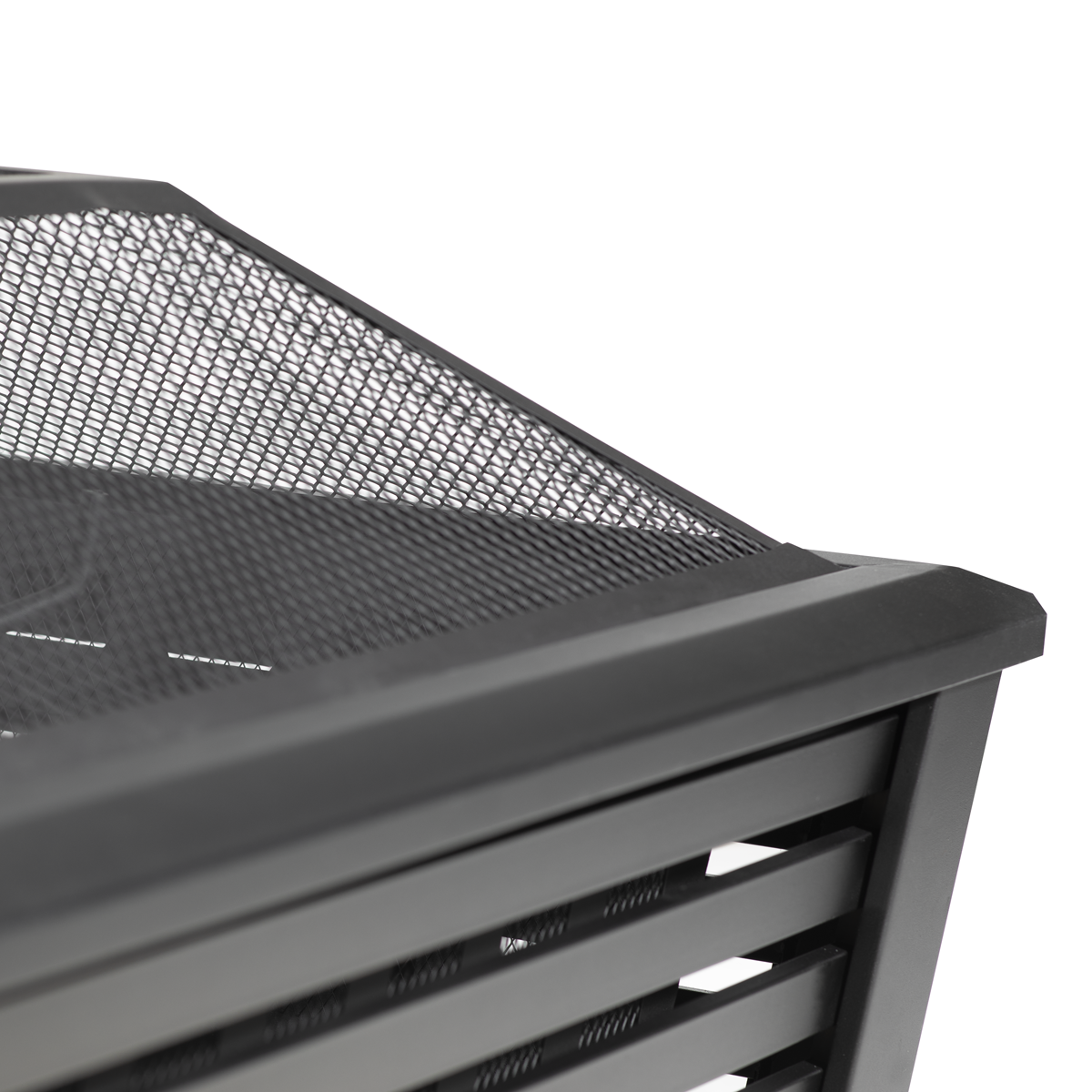 Dellonda 89cm Square Outdoor Fire Pit, Black