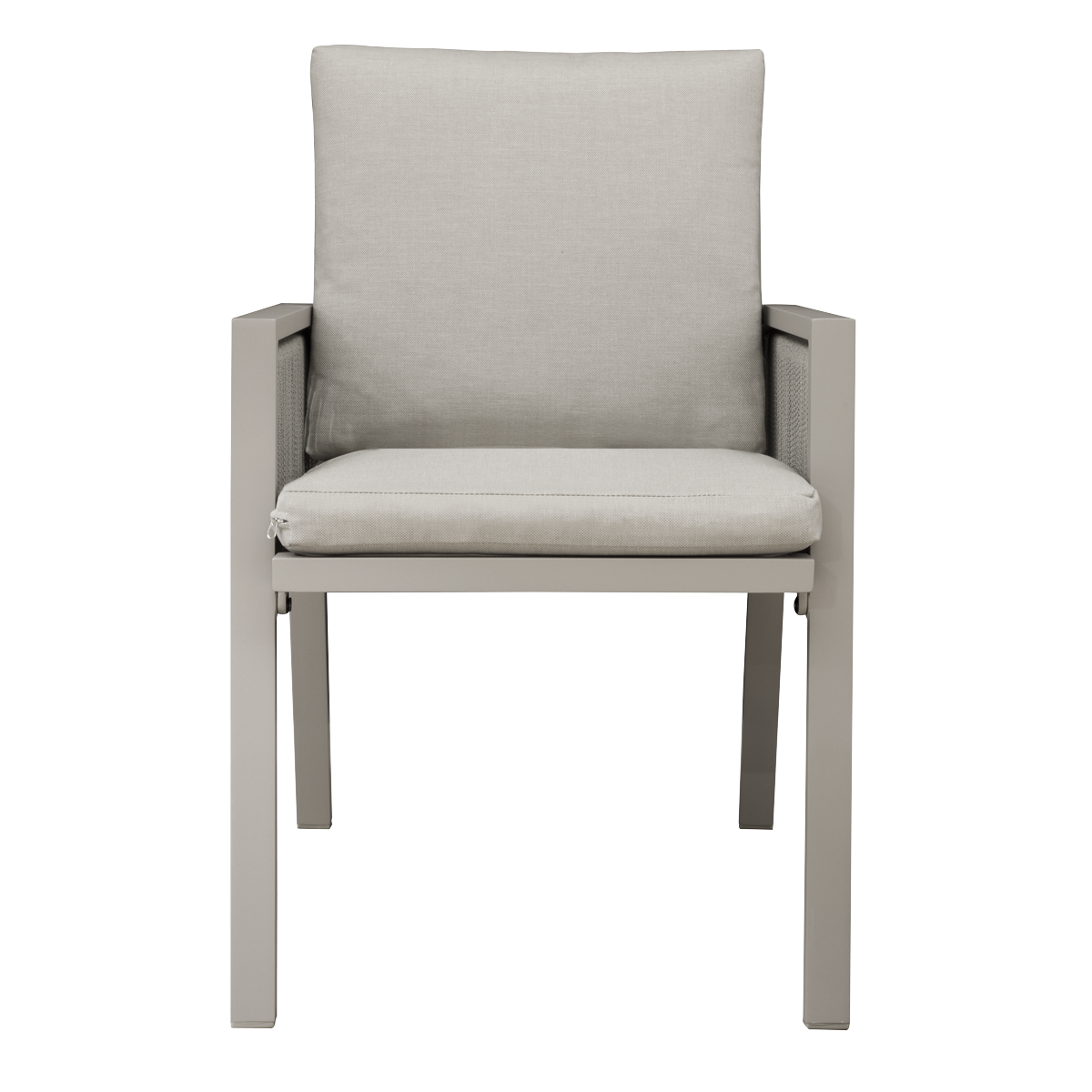 Dellonda Fusion Garden/Patio Dining Chairs with Armrests 6pc - Light Grey