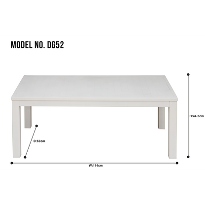 Dellonda Kyoto Aluminium Outdoor Sofa & Coffee Table Set 4pc