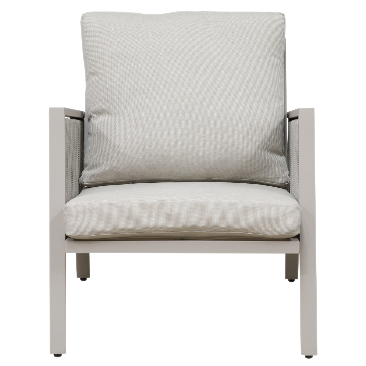 Dellonda Fusion Aluminium Outdoor Sofa, Arm Chairs & Coffee Table Set 4pc